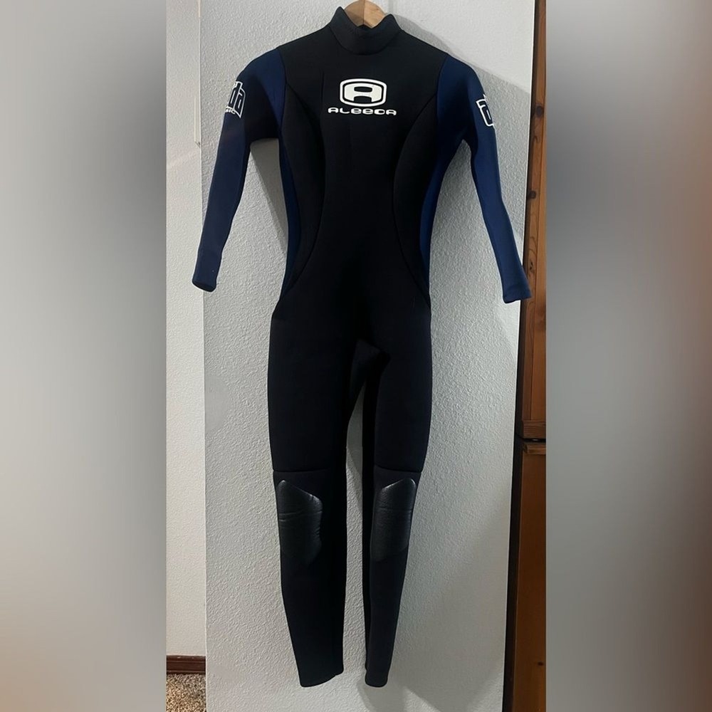Women's SZ Small Aleeda Wet Suit Blue Black Long sleeve Neoprene Nylon